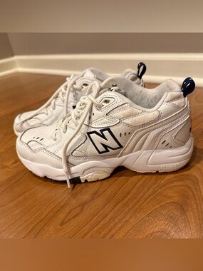 New Balance White 608 trainers